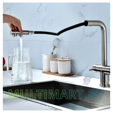 Смеситель Paulmark Serpentine Se213222-NI (никель) картинка 2
